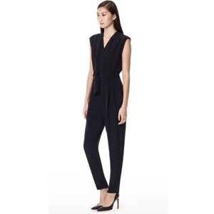 Theory Black Silk Jumpsuit